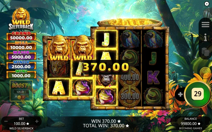 Wild Silverback - βασική νίκη μέσω Wild Wild Coin Connect