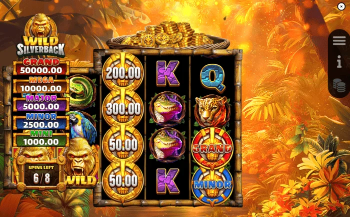 Wild Silverback - οθόνη παιχνιδιού κατά τη διάρκεια των Free Spins